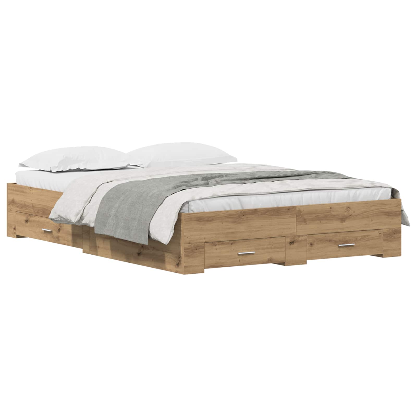 Struttura del letto Rovere artigianale 135 x 190 cm | homemem39