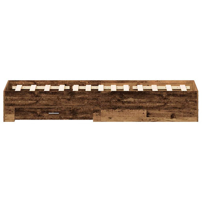 Struttura del letto con cassetto Legno vecchio 120 x 190 cm