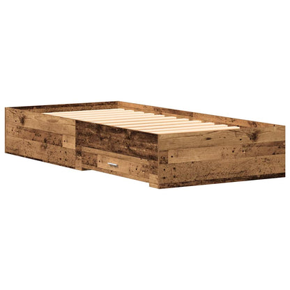Struttura del letto con cassetto Legno vecchio 100 x 200 cm | homemem39