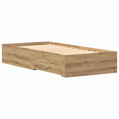 Struttura del letto Rovere artigianale 100 x 200 cm | homemem39