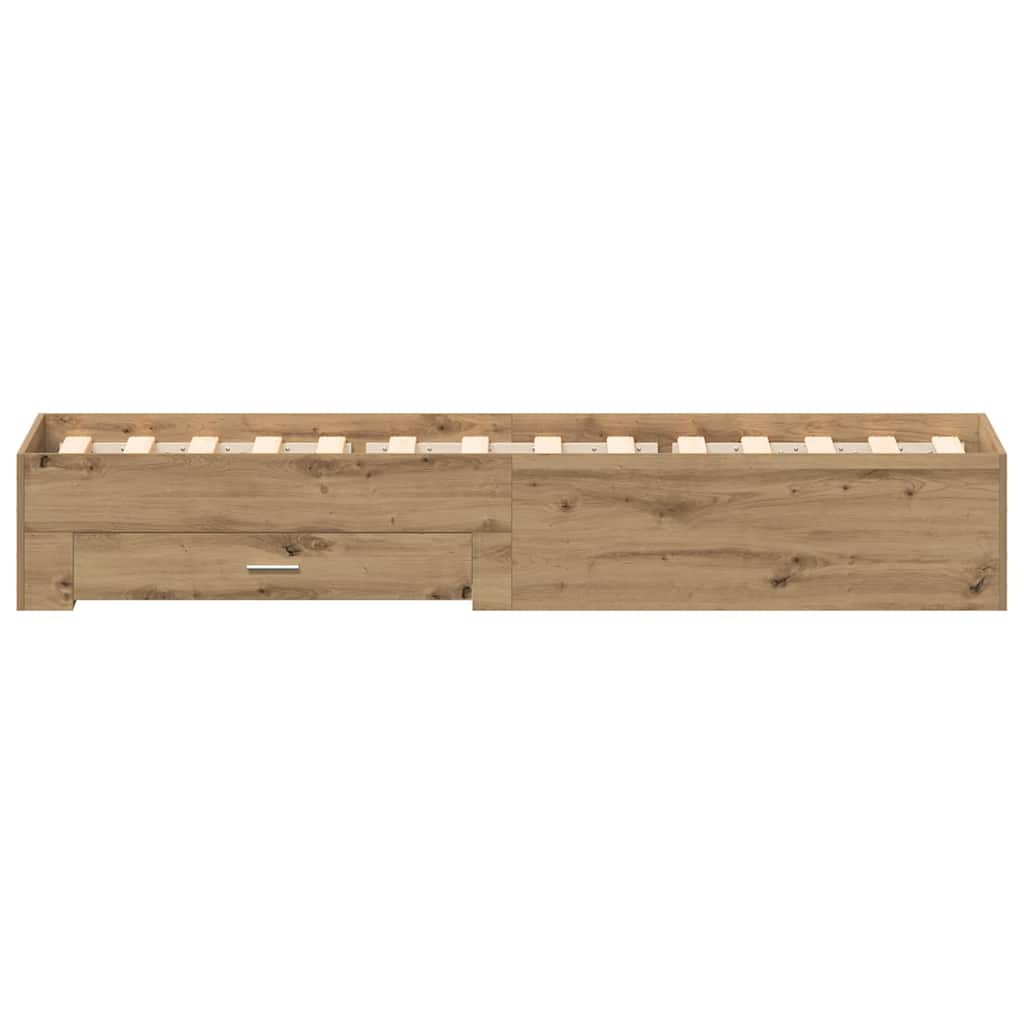 Struttura del letto Rovere artigianale 100 x 200 cm | homemem39