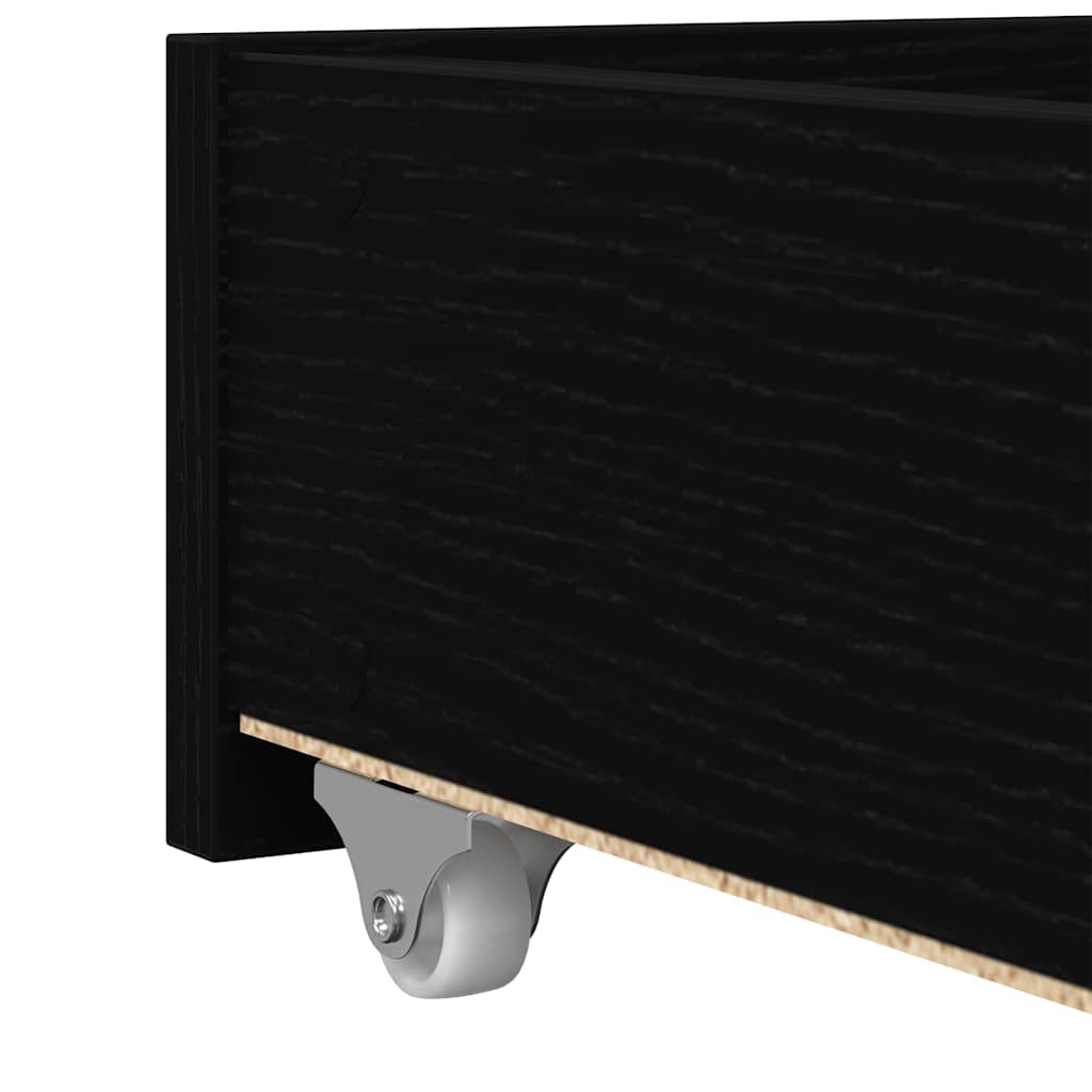 Daybed con testiera Rovere Nero 100 x 200 cm Legno multistrato