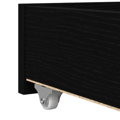 Daybed con testiera Rovere Nero 100 x 200 cm Legno multistrato