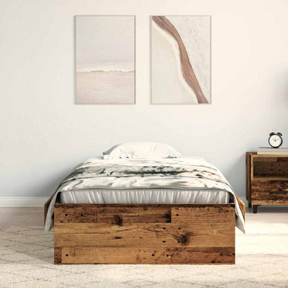 Struttura del letto Legno vecchio 90 x 200 cm Legno multistrato | homemem39