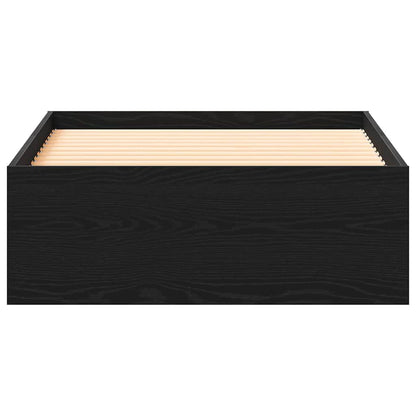 Struttura del letto Rovere Nero 90 x 200 cm Legno multistrato