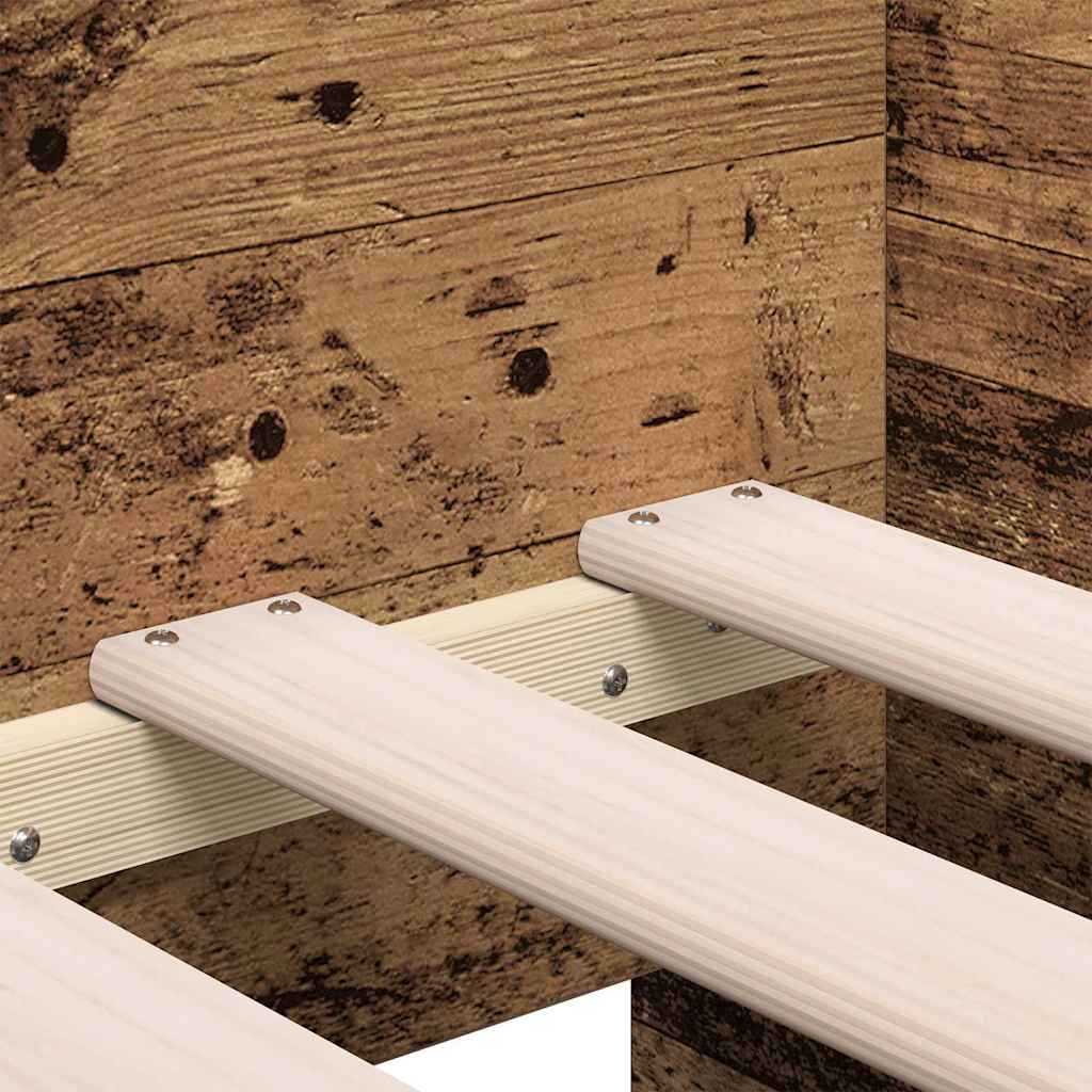 Struttura di daybed con cassetti Legno vecchio 90 x 200 cm