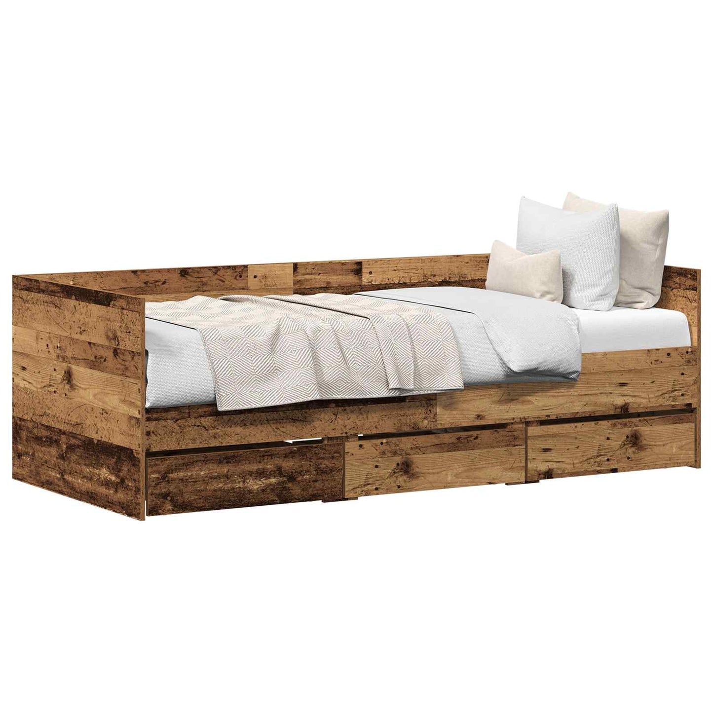 Daybed con testiera Legno vecchio 90 x 200 cm Legno multistrato | homemem39