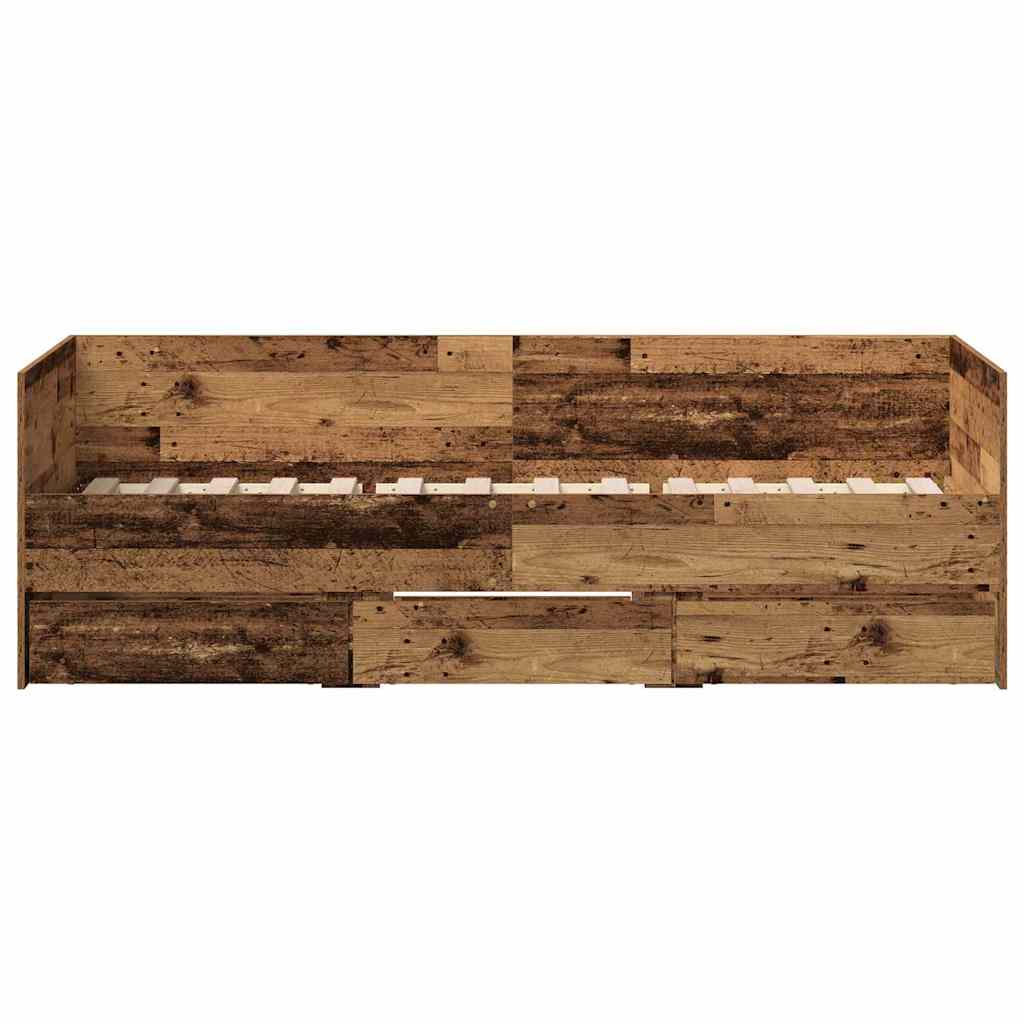 Daybed con testiera Legno vecchio 90 x 200 cm Legno multistrato | homemem39