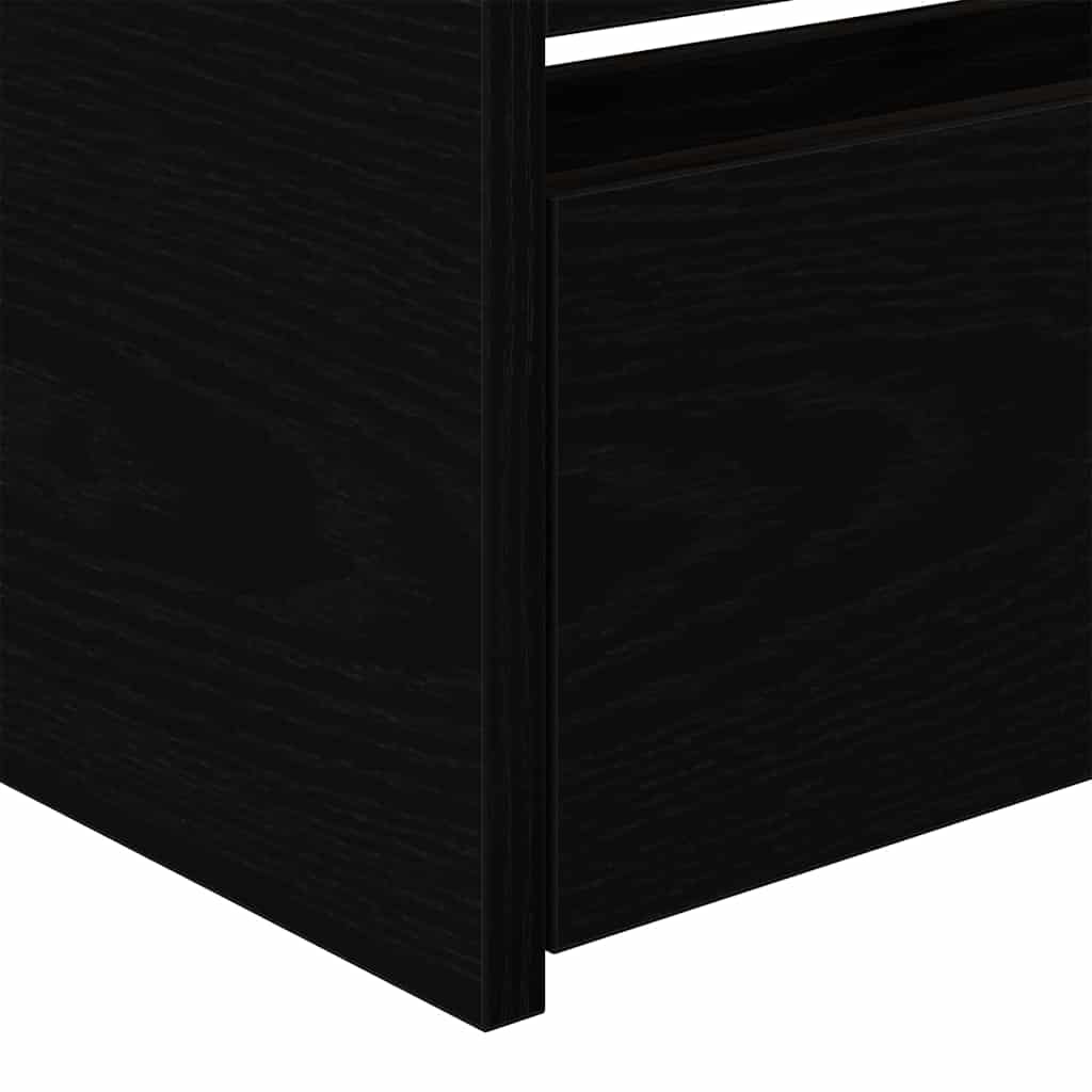 Daybed con testiera Rovere Nero 90 x 200 cm Legno multistrato