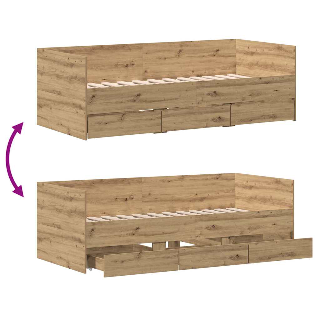 Daybed Rovere artigianale 90 x 190 cm Legno multistrato | homemem39
