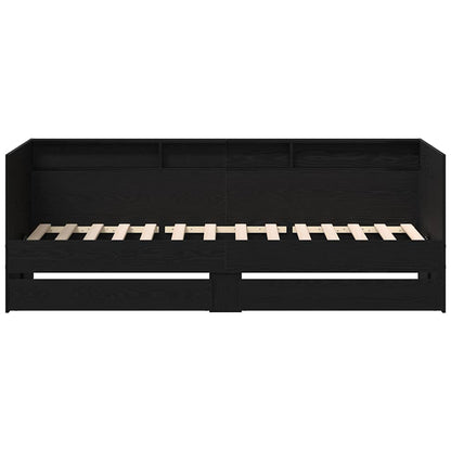 Daybed con testiera Rovere Nero 90 x 200 cm Legno multistrato