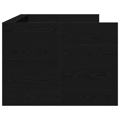 Daybed con testiera Rovere Nero 90 x 200 cm Legno multistrato