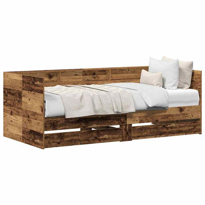 Daybed con testiera Legno vecchio 90 x 190 cm Legno multistrato