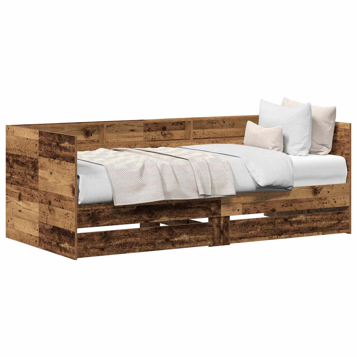 Daybed con testiera Legno vecchio 90 x 190 cm Legno multistrato | homemem39