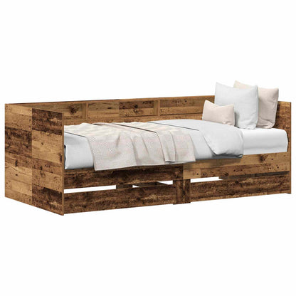 Daybed con testiera Legno vecchio 90 x 190 cm Legno multistrato | homemem39