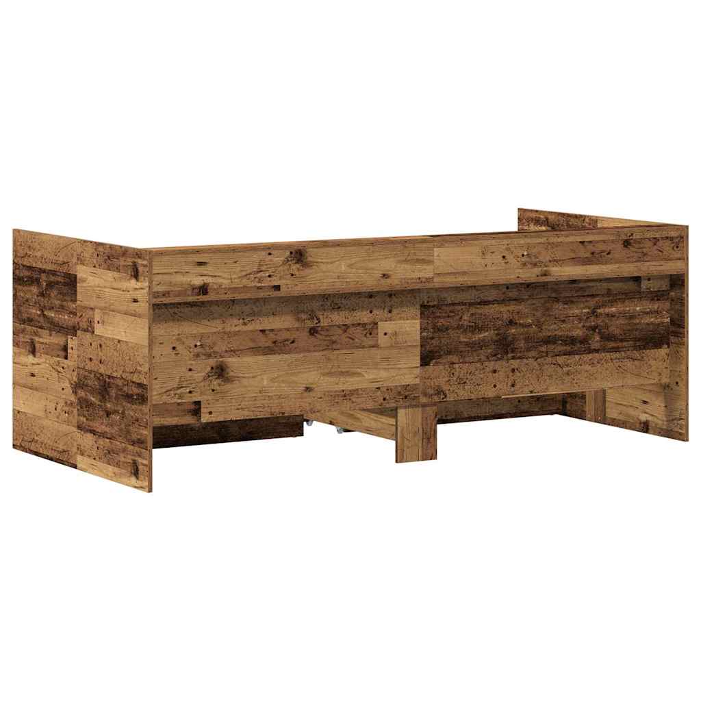 Daybed con testiera Legno vecchio 90 x 190 cm Legno multistrato | homemem39