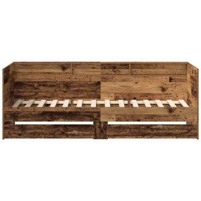 Daybed con testiera Legno vecchio 90 x 190 cm Legno multistrato | homemem39