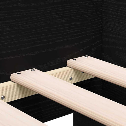 Daybed con testiera Rovere Nero 75 x 190 cm Legno multistrato