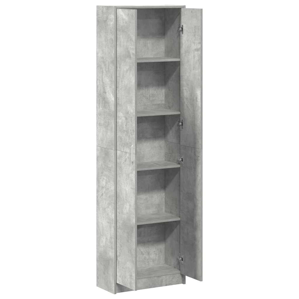 Guardaroba Grigio cemento 55 x 25 x 189 cm Legno multistrato