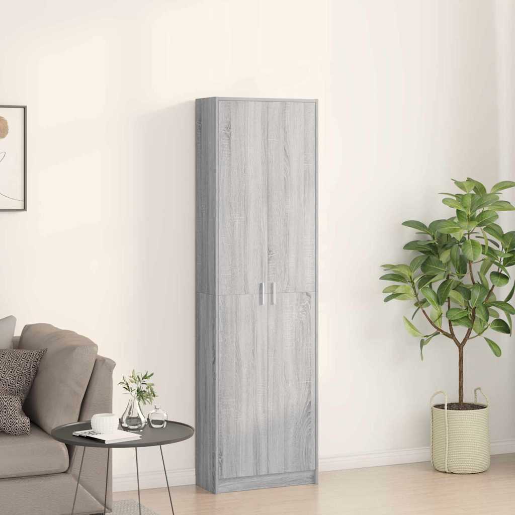 Guardaroba Grigio sonoma 55 x 25 x 189 cm Legno multistrato - homemem39