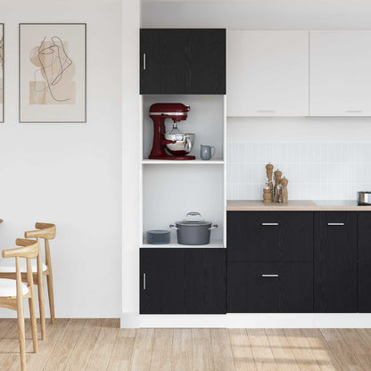 Armadio pensile Rovere Nero 60 x 57 x 207 cm Legno multistrato | homemem39