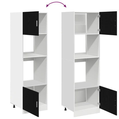 Armadio pensile Rovere Nero 60 x 57 x 207 cm Legno multistrato | homemem39