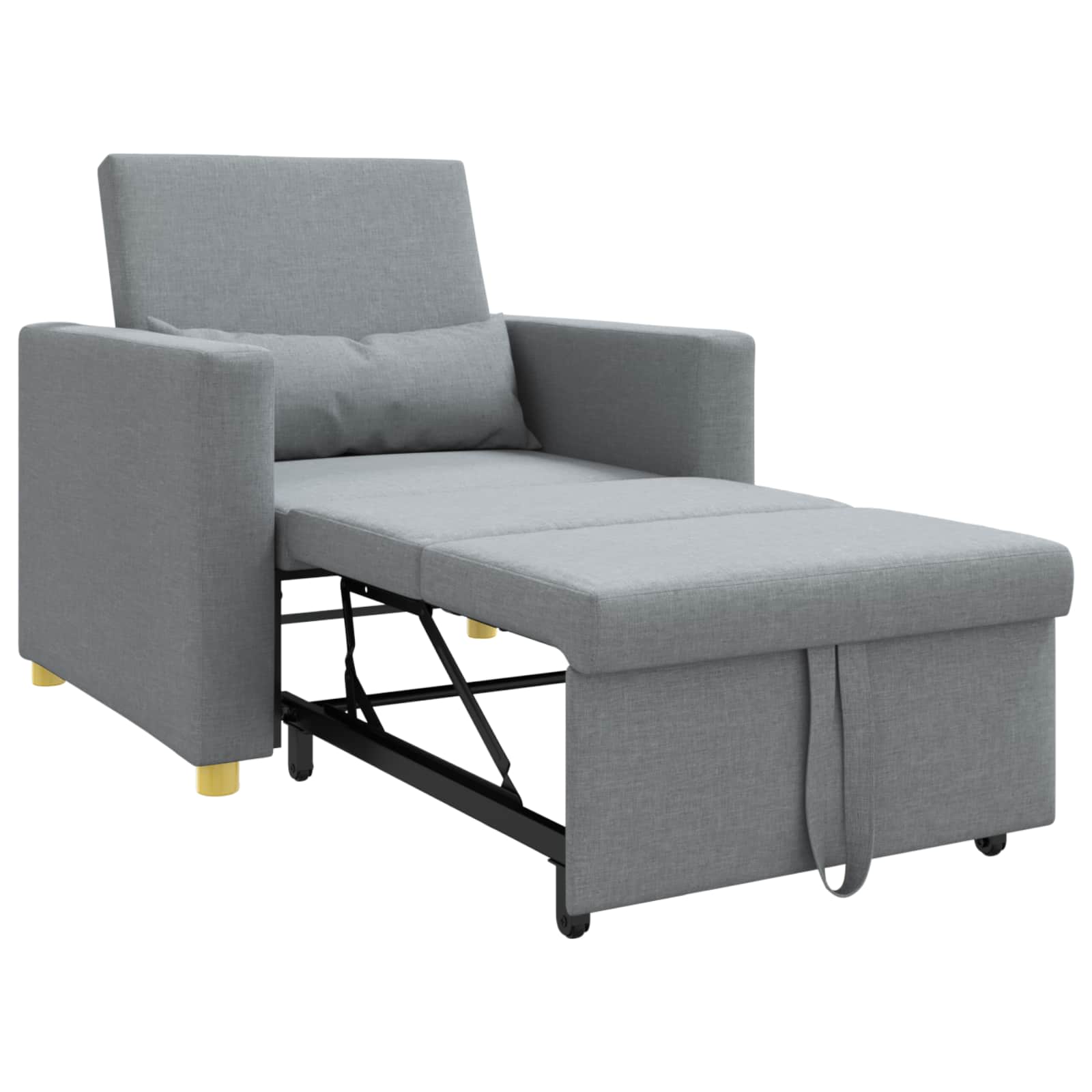 Divano letto estraibile singolo Grigio chiaro 90 x 165 x 87 cm | homemem39