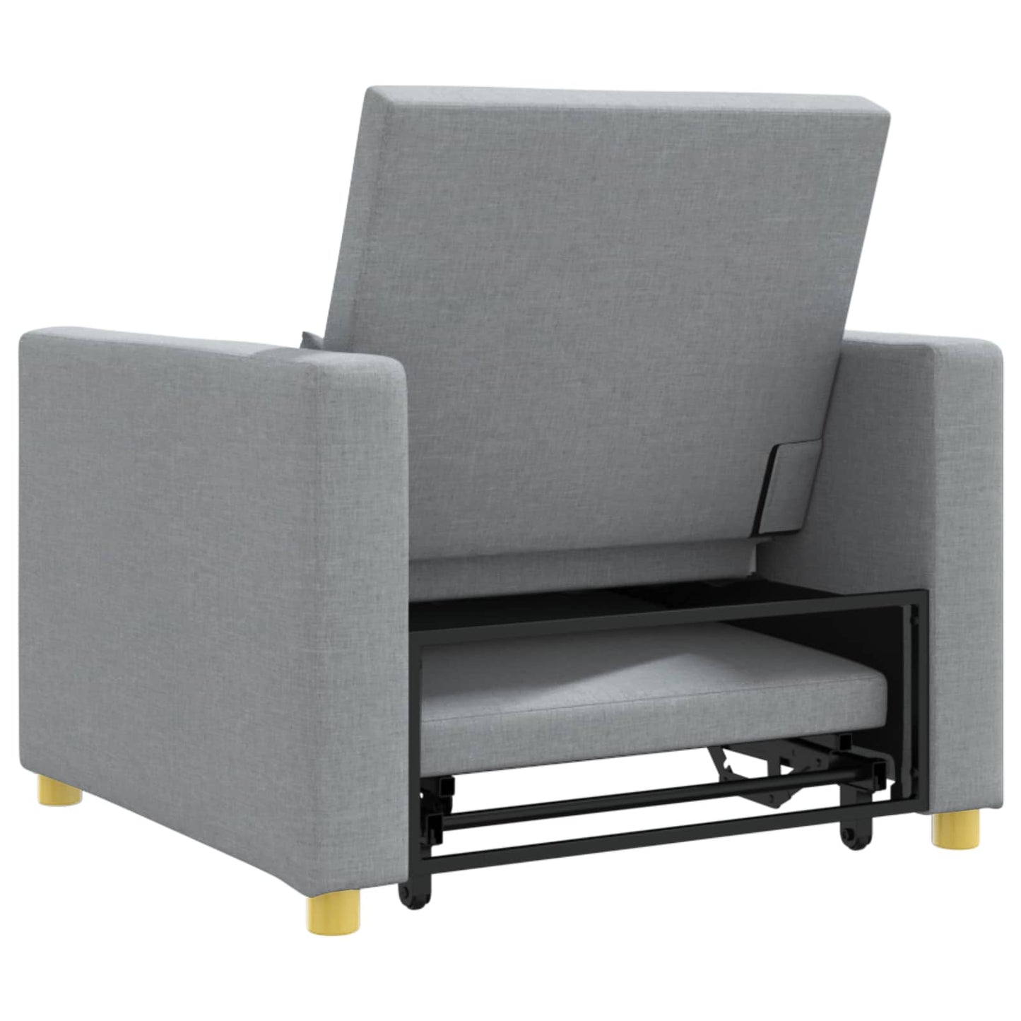 Divano letto estraibile singolo Grigio chiaro 90 x 165 x 87 cm | homemem39