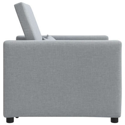 Divano letto estraibile singolo Grigio chiaro 90 x 165 x 87 cm
