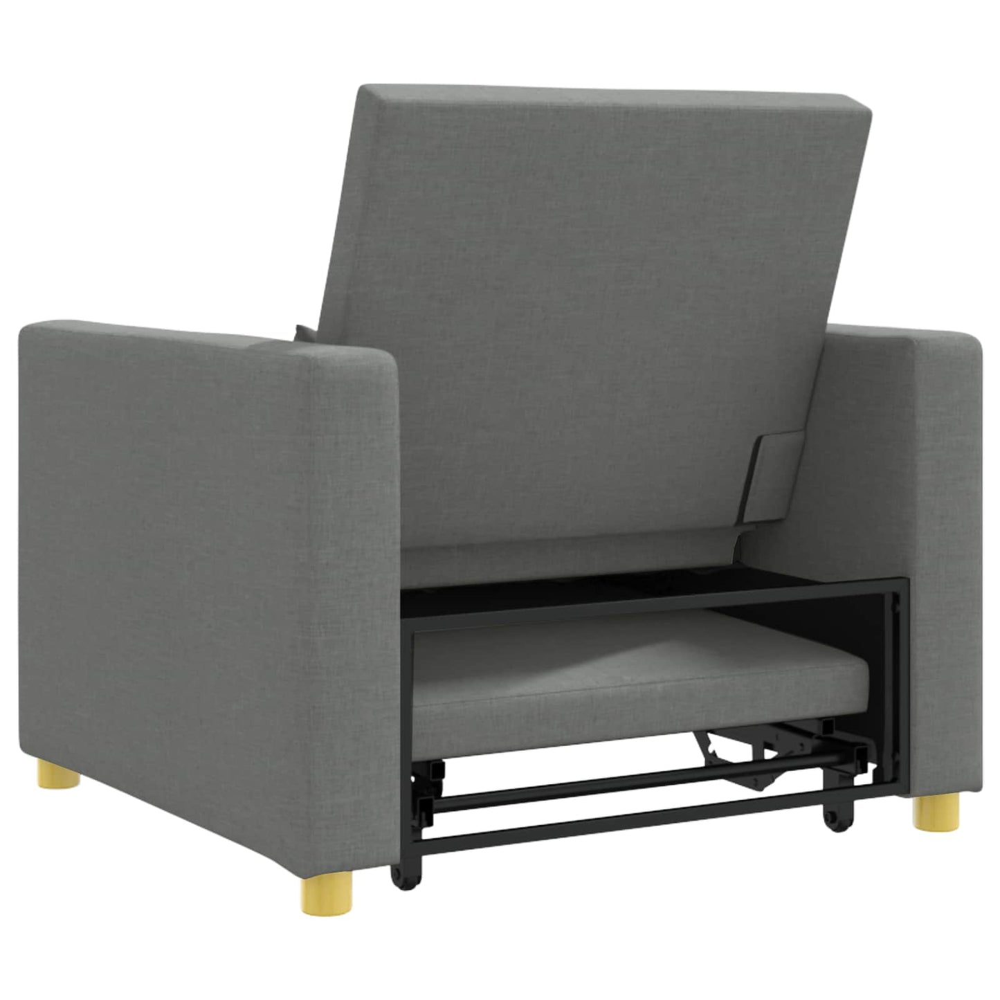 Divano letto estraibile singolo Grigio scuro 90 x 165 x 87 cm