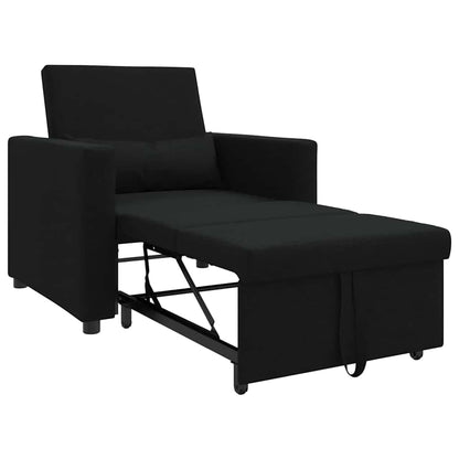 Divano letto estraibile singolo Nero 90 x 165 x 87 cm Tessuto
