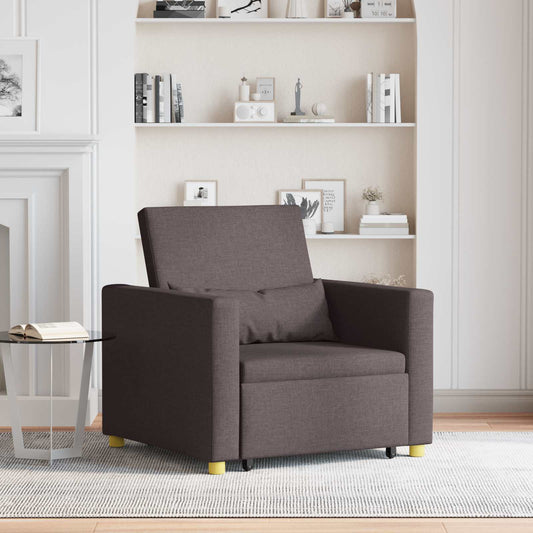Divano letto estraibile singolo Marrone scuro 90 x 165 x 87 cm