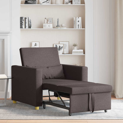 Divano letto estraibile singolo Marrone scuro 90 x 165 x 87 cm
