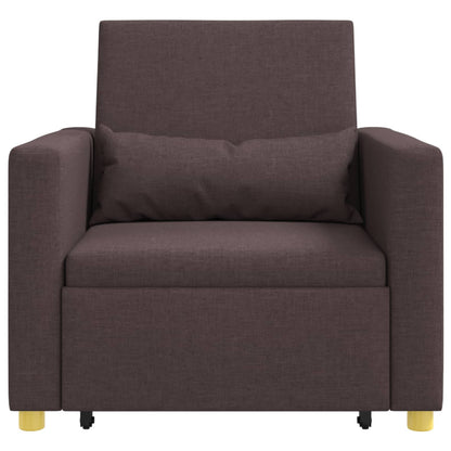 Divano letto estraibile singolo Marrone scuro 90 x 165 x 87 cm