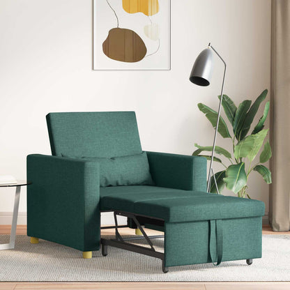 Divano letto estraibile singolo Verde scuro 90 x 165 x 87 cm