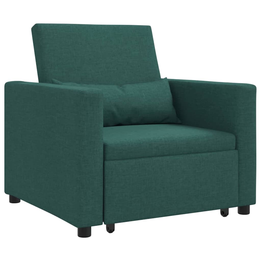Divano letto estraibile singolo Verde scuro 90 x 165 x 87 cm