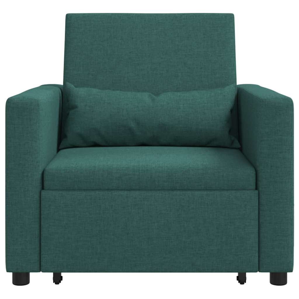 Divano letto estraibile singolo Verde scuro 90 x 165 x 87 cm