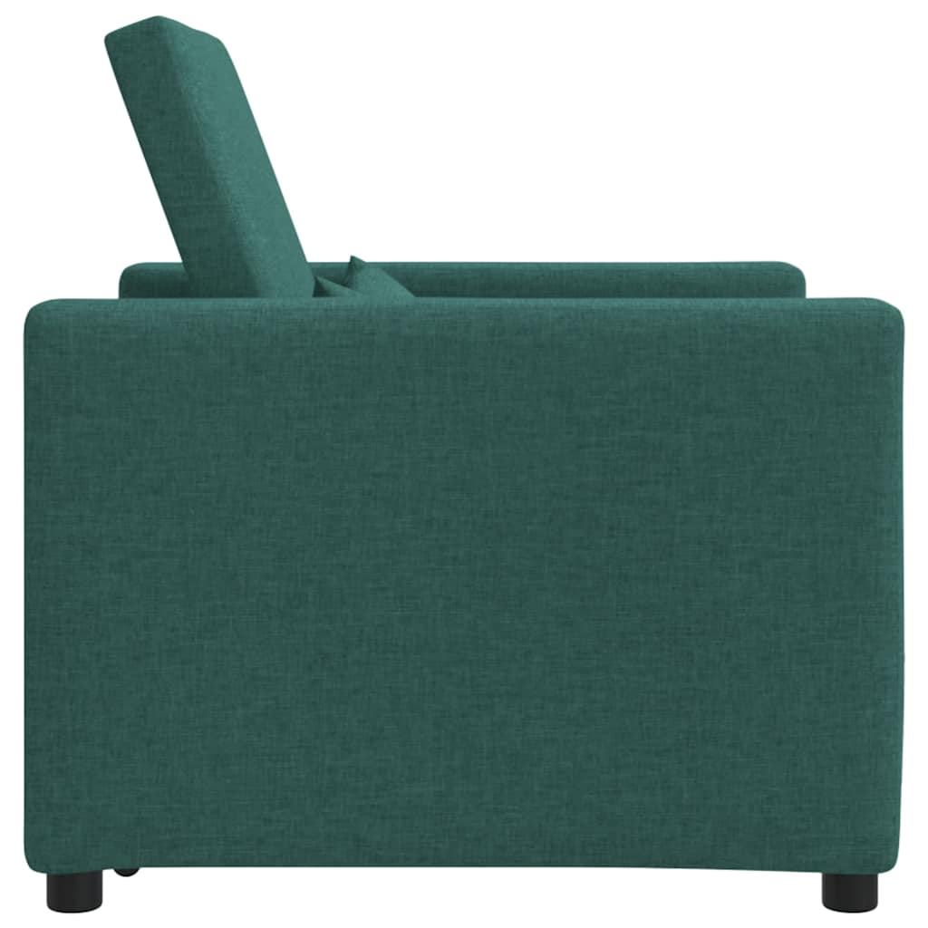 Divano letto estraibile singolo Verde scuro 90 x 165 x 87 cm