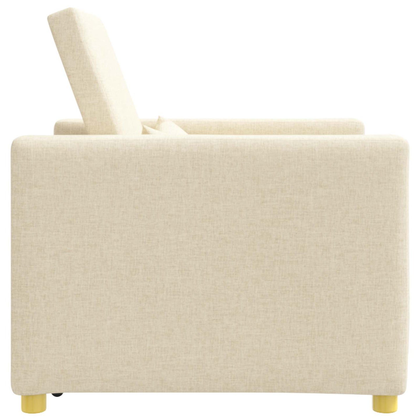 Divano letto estraibile singolo Crema 90 x 165 x 87 cm Tessuto