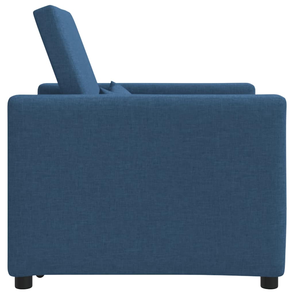Divano letto estraibile singolo Blu 90 x 165 x 87 cm Tessuto