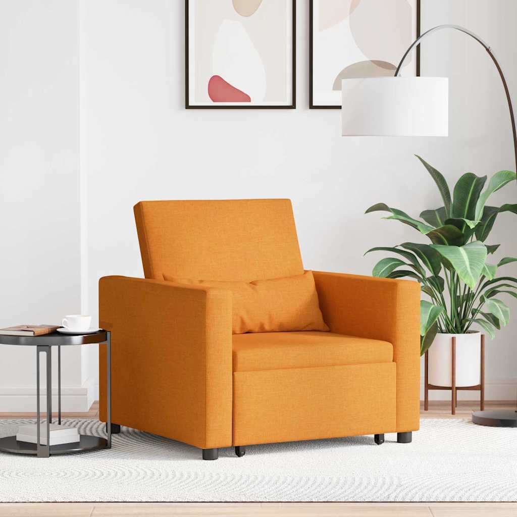 Divano letto estraibile singolo Giallo scuro 90 x 165 x 87 cm
