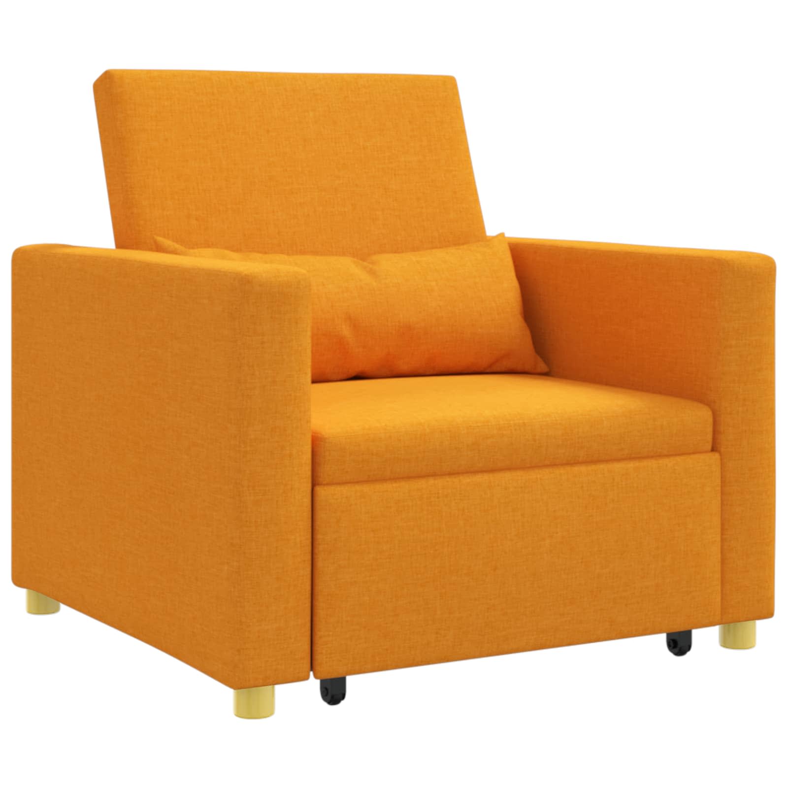 Divano letto estraibile singolo Giallo scuro 90 x 165 x 87 cm | homemem39