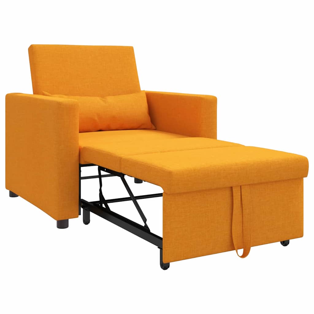 Divano letto estraibile singolo Giallo scuro 90 x 165 x 87 cm