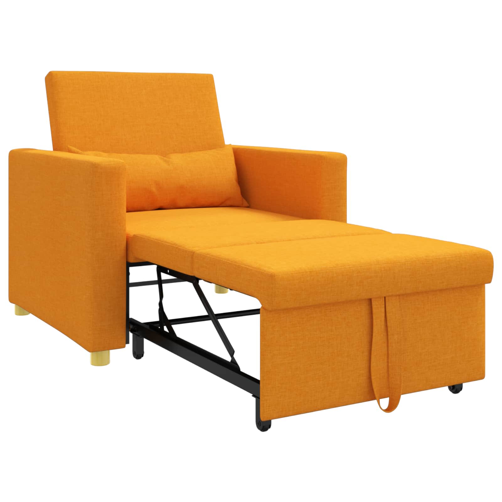 Divano letto estraibile singolo Giallo scuro 90 x 165 x 87 cm | homemem39