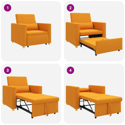 Divano letto estraibile singolo Giallo scuro 90 x 165 x 87 cm | homemem39