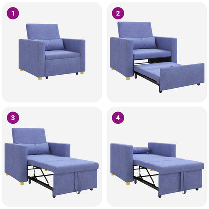 Divano letto estraibile singolo Blu Jeans 90 x 165 x 87 cm | homemem39