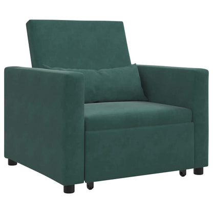 Divano letto estraibile singolo Verde scuro 90 x 165 x 87 cm