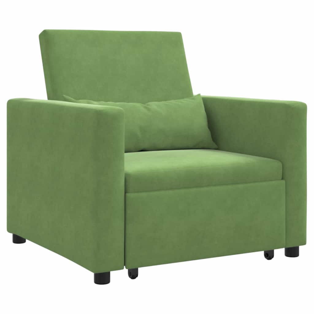 Divano letto estraibile singolo Verde chiaro 90 x 165 x 87 cm