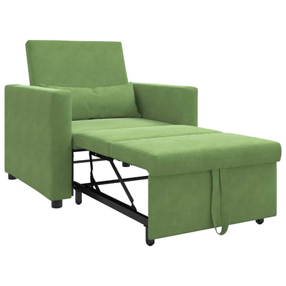 Divano letto estraibile singolo Verde chiaro 90 x 165 x 87 cm