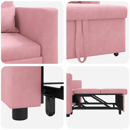 Divano letto estraibile singolo Rosa chiaro 90 x 165 x 87 cm